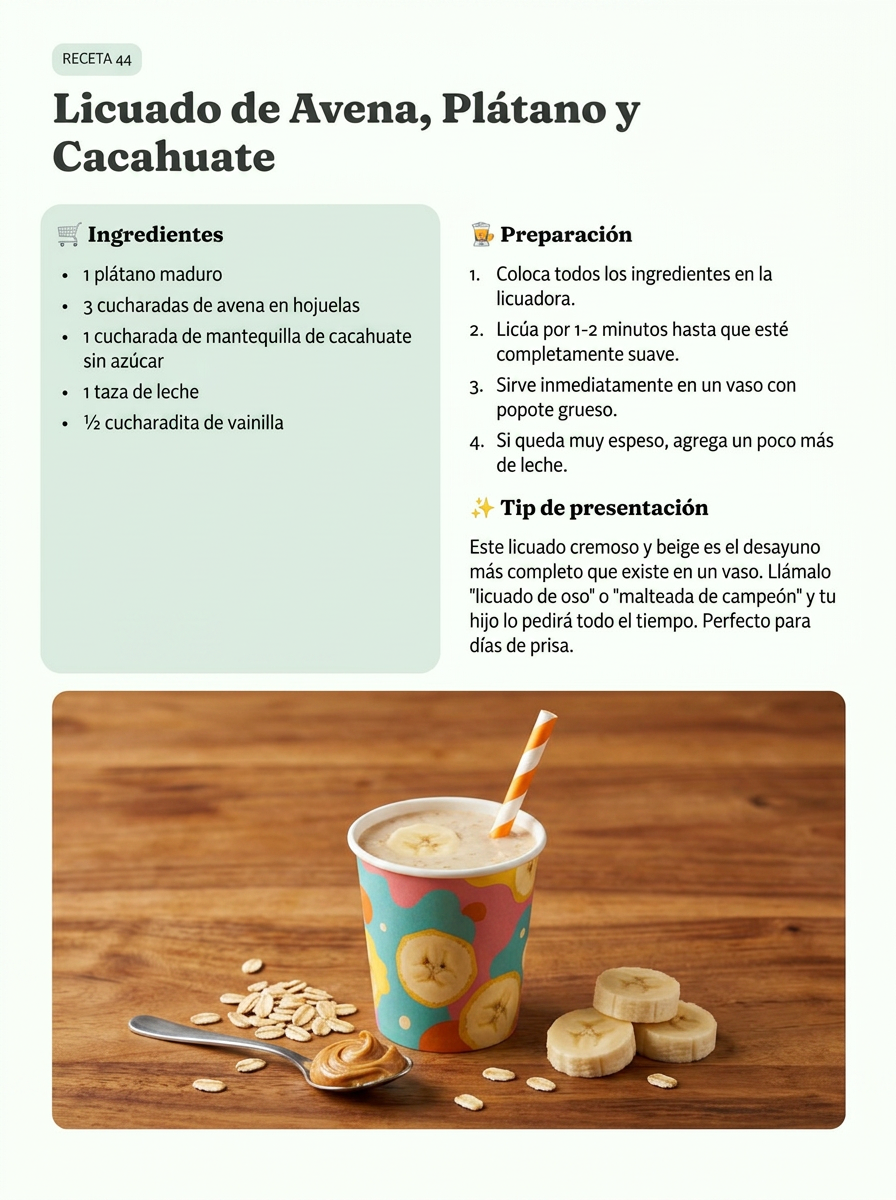 Página del recetario Guía Lonchera Feliz